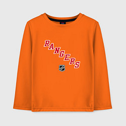 Лонгслив хлопковый детский New York Rangers NHL, цвет: оранжевый