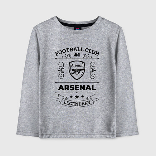 Детский лонгслив Arsenal: Football Club Number 1 Legendary / Меланж – фото 1