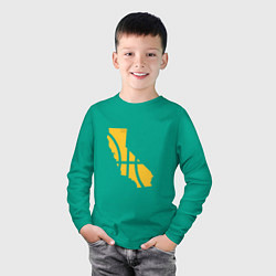 Лонгслив хлопковый детский AND1 Golden State, цвет: зеленый — фото 2