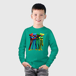 Лонгслив хлопковый детский GAME POPPY PLAYTIME Mini Huggies, цвет: зеленый — фото 2