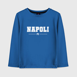 Лонгслив хлопковый детский Napoli Football Club Классика, цвет: синий