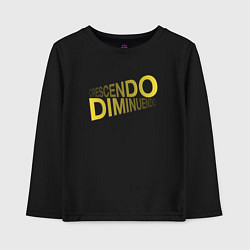 Лонгслив хлопковый детский Crecsendo diminuendo, цвет: черный