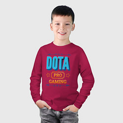Лонгслив хлопковый детский Игра Dota PRO Gaming, цвет: маджента — фото 2