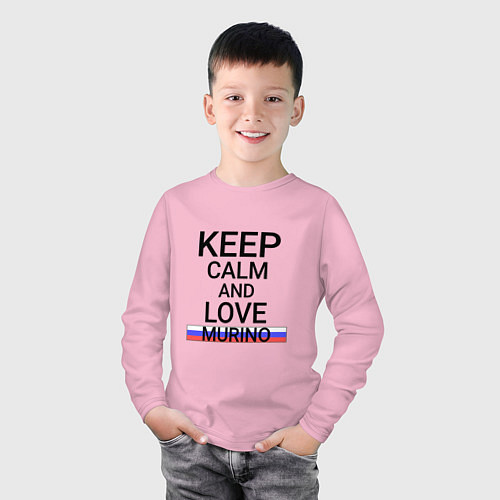 Детский лонгслив Keep calm Murino Мурино / Светло-розовый – фото 3