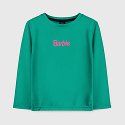 Лонгслив хлопковый детский Barbie mini logo, цвет: зеленый