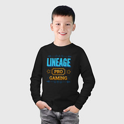 Лонгслив хлопковый детский Игра Lineage PRO Gaming, цвет: черный — фото 2