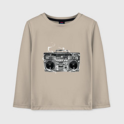 Лонгслив хлопковый детский Wu-Tang Boombox, цвет: миндальный