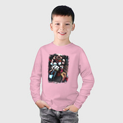 Лонгслив хлопковый детский РАК КРУШИТЕЛЬ, цвет: светло-розовый — фото 2
