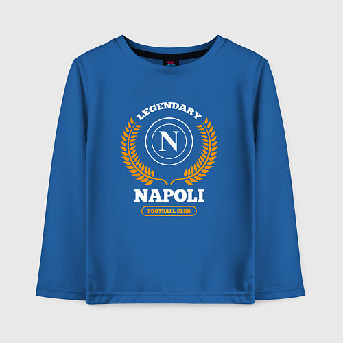 Детский лонгслив Лого Napoli и надпись Legendary Football Club / Синий – фото 1