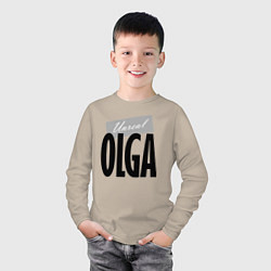Лонгслив хлопковый детский Unreal Olga, цвет: миндальный — фото 2