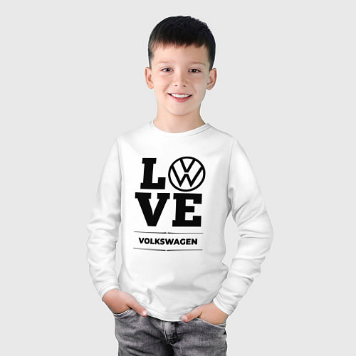 Детский лонгслив Volkswagen Love Classic / Белый – фото 3