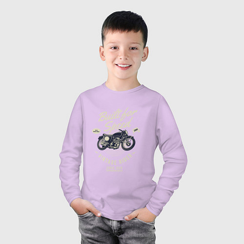 Детский лонгслив Vintage Moto / Лаванда – фото 3