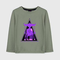 Лонгслив хлопковый детский Геншин Импакт Скарамучча, цвет: авокадо