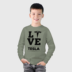 Лонгслив хлопковый детский Tesla Love Classic, цвет: авокадо — фото 2