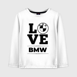 Лонгслив хлопковый детский BMW love classic, цвет: белый