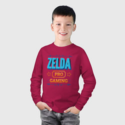 Лонгслив хлопковый детский Игра Zelda pro gaming, цвет: маджента — фото 2