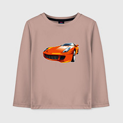 Лонгслив хлопковый детский Прокачу с ветерком, цвет: пыльно-розовый