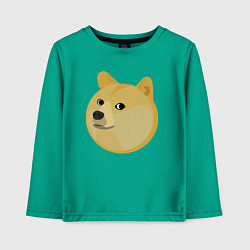 Лонгслив хлопковый детский Пухленький Пёс Доге, цвет: зеленый