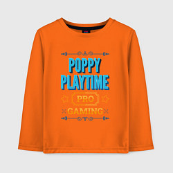 Лонгслив хлопковый детский Игра Poppy Playtime pro gaming, цвет: оранжевый