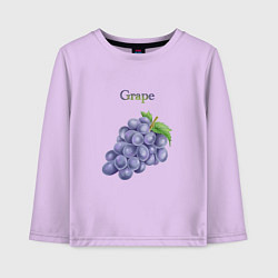Лонгслив хлопковый детский Grape виноград, цвет: лаванда