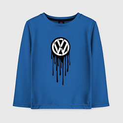 Лонгслив хлопковый детский Volkswagen - art logo, цвет: синий