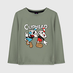 Лонгслив хлопковый детский Cuphead - Mugman, цвет: авокадо