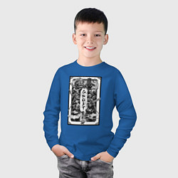 Лонгслив хлопковый детский Цусима арт, цвет: синий — фото 2
