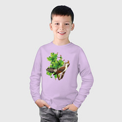 Лонгслив хлопковый детский Кукушка на дереве, цвет: лаванда — фото 2