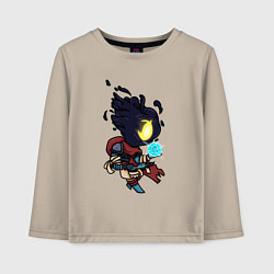 Лонгслив хлопковый детский Безымянный герой арт, цвет: миндальный