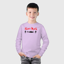 Лонгслив хлопковый детский Акулья математика, цвет: лаванда — фото 2