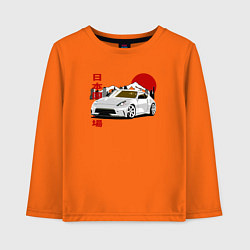 Лонгслив хлопковый детский Nissan fairlady z34 370z, цвет: оранжевый