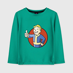 Лонгслив хлопковый детский Vault boy like, цвет: зеленый