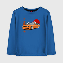 Лонгслив хлопковый детский Silvia s14 JDM Retro Car, цвет: синий
