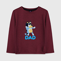 Лонгслив хлопковый детский Doggy Dad, цвет: меланж-бордовый