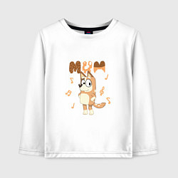 Лонгслив хлопковый детский Doggy Mom, цвет: белый