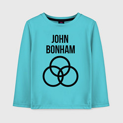 Лонгслив хлопковый детский John Bonham - Led Zeppelin - legend, цвет: бирюзовый