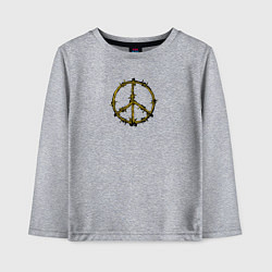 Лонгслив хлопковый детский Пацифика символ мира, цвет: меланж