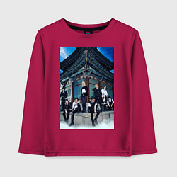 Лонгслив хлопковый детский Stray Kids Thunderous, цвет: маджента