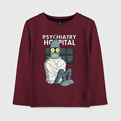 Лонгслив хлопковый детский Bender - hospital, цвет: меланж-бордовый