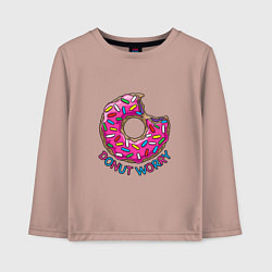 Лонгслив хлопковый детский Donut - Worry, цвет: пыльно-розовый