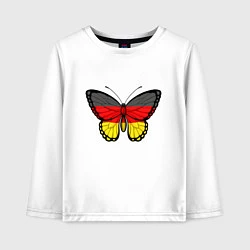 Лонгслив хлопковый детский Бабочка - Германия, цвет: белый
