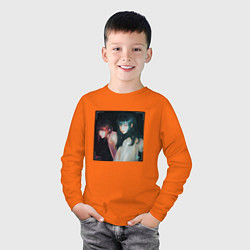 Лонгслив хлопковый детский Макима и Аса Митаку - Человек-бензопила, цвет: оранжевый — фото 2