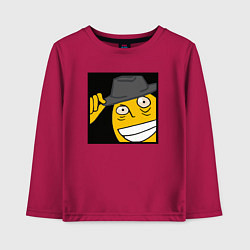 Лонгслив хлопковый детский Рофлан здарова, цвет: маджента