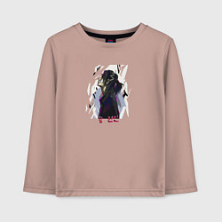Лонгслив хлопковый детский Stray Kids Хенджин Art, цвет: пыльно-розовый