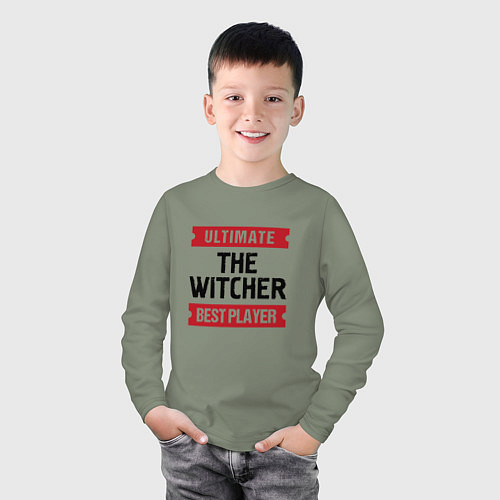 Детский лонгслив The Witcher: Ultimate Best Player / Авокадо – фото 3