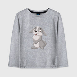 Лонгслив хлопковый детский Милашка Кролик, цвет: меланж