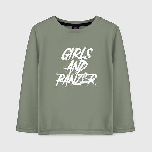 Детский лонгслив Girls und Panzer logo / Авокадо – фото 1