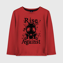 Лонгслив хлопковый детский Rise Against rock, цвет: красный