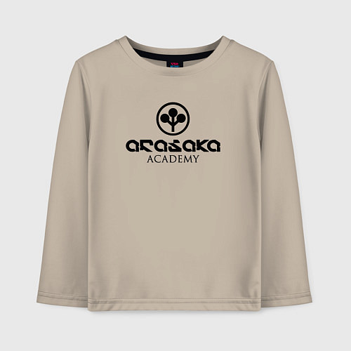Детский лонгслив Cyberpunk - Arasaka Academy / Миндальный – фото 1