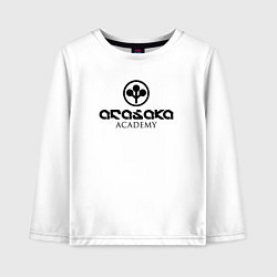 Лонгслив хлопковый детский Cyberpunk - Arasaka Academy, цвет: белый